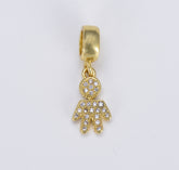 18K Gold Boy and Girl Charm, CZ Micro Pave Boy Girl Pendant, Kids Charm for Necklace Bracelet Earrings Jewelry Making Component, CP1585